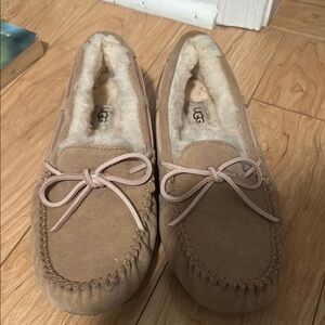 UGG Tan Suede Moccasin Slippers
